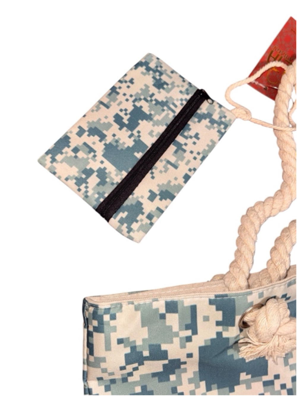 Alea Women's Tote Bag, One size, Blue green digital camo - Picture 3 of 9